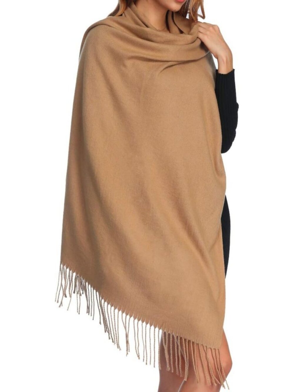 Thick Oversized Pashmina Shawl Wrap Scarf - Soft, Warm Winter Blanket for Women